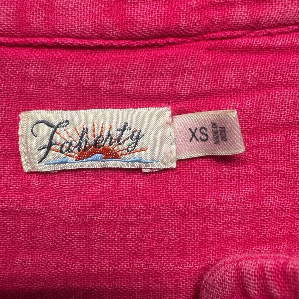 Faherty Dress XS Pink Tiered Isha Gemina Dream Cotton‎ Gauze Long Flowy Resort - Picture 3 of 9